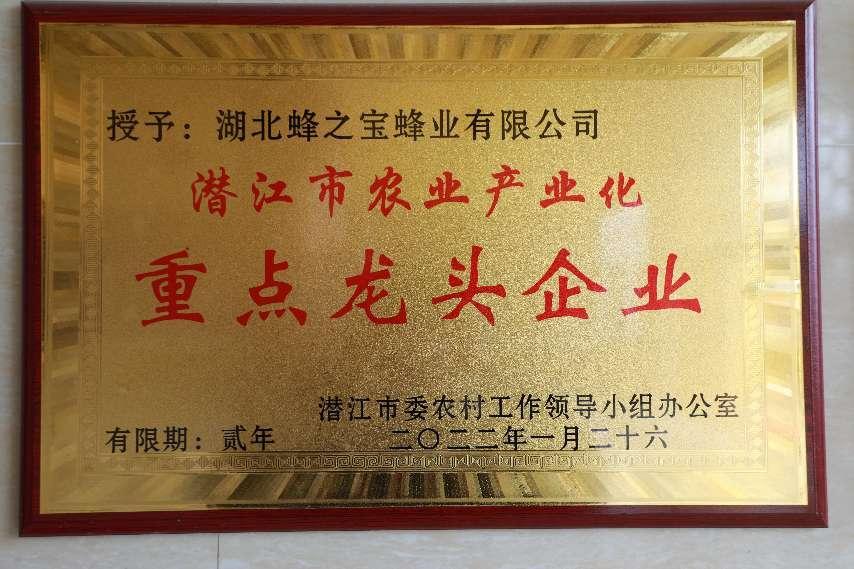 被評為“潛江市農(nóng)業(yè)產(chǎn)業(yè)化重點(diǎn)龍頭企業(yè) ”